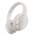 Moxedo Harmoniq Wireless Headphone Bluetooth 5.3 HiFi Stereo Sound 40 Hours Playtime with AI Touch Control (Off-White)
