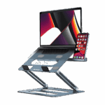 Moxedo Foldable Laptop Stand With Phone Holder for MacBook Apple Mac Pro Air Dell Hp and More Laptops 11-15 inch