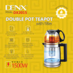 ⁦Luxury Double Pot Tea Maker Set-DX2015⁩ - الصورة ⁦2⁩