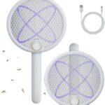 Electric Fly Swatter Foldable Bug Zapper Racket