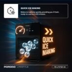 Porodo Sphere Ice Maker Countertop 250W, Auto-Cleaning, 160 Bullet Ice Cubes Daily (10kg/24H), 1.6L Water Tank - Image 7