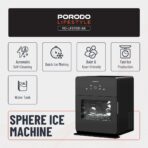 Porodo Sphere Ice Maker Countertop 250W, Auto-Cleaning, 160 Bullet Ice Cubes Daily (10kg/24H), 1.6L Water Tank - Image 5