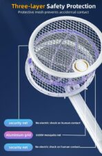 Electric Fly Swatter Foldable Bug Zapper Racket - Image 7