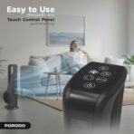 Porodo Lifestyle Coolbreeze 70W Smart Tower Fan with Aromatherapy & Air Purification - Black - Image 4