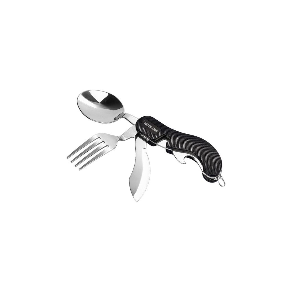 Green Lion 4 in 1 Cutlery Set - Black Green Lion 4 in 1 Cutlery Set - Black - الصورة 1
