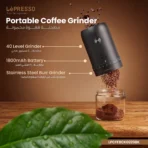 ⁦Lepresso Brewology Coffee Kit (Espresso Maker, Rechargeable Grinder & Milk Frother) - Black⁩ - الصورة ⁦3⁩