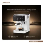 ⁦Lepresso Macchina di Lusso Espresso Machine with Steam Wand - Silver⁩ - الصورة ⁦2⁩