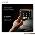 ⁦Lepresso Macchina di Lusso Espresso Machine with Steam Wand - Silver⁩ - الصورة ⁦4⁩