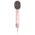 Porodo 2-In-1 Hair Dryer & Straightener Brush with Smart Temperature Control - Pink - Image 5