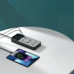 Porodo 3000W | 6AC Universal Power Strip with 6 USB Ports (4C + 2A) - Gray - Image 3