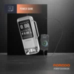 ⁦Porodo Multi-Function 6-In-1 Power Tool Jump Starter with Air Compressor & Power Bank - Black Gray⁩ - الصورة ⁦4⁩