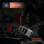 ⁦Porodo Multi-Function 6-In-1 Power Tool Jump Starter with Air Compressor & Power Bank - Black Gray⁩ - الصورة ⁦9⁩