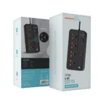 Porodo Blue 4 AC Power Strip - Black - Image 2