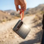 Porodo Laros Solar Power Bank with 22.5W Fast Charging & Built-In Cables - Black - Image 3