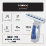 Porodo Lifestyle Handheld Window Cleaner - White - Image 2