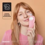 Porodo Lifestyle Sonic Vibration Facial Cleansing Brush - Pink - Image 5