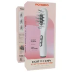 ⁦Porodo Light Therapy Scalp Massager Comb with 8mL Oil Container - White⁩ - الصورة ⁦3⁩