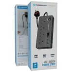 Powerology 4AC 2990W Power Strip - Black