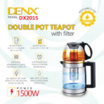 ⁦Luxury Double Pot Tea Maker Set-DX2015⁩ - الصورة ⁦3⁩