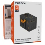 Porodo GaN 5-Port Travel Block Universal Charger - Image 4