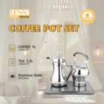 Coffee Pot Set 1.2L 1600w -DENX DX3410 - Image 3